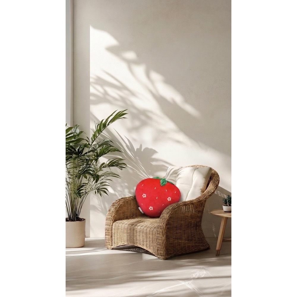 Room 2 Room Strawberry Plush Pillow Red Decorative Cushion New With Tags